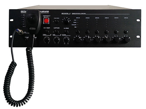 240W/500W 6 Zones Voice Evacuation System Host